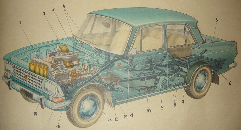 схема москвич 412 иж электропроводки